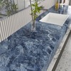 FANCYEASY 15.7"x118" Blue Marble Peel and Stick Wallpaper for Kitchen