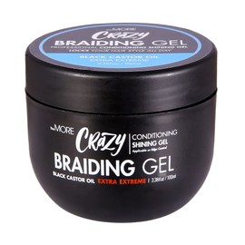The MORE Crazy Conditioning Shining Braiding Gel Extra Extreme Hold | All Hair Types, Clear Styling Gel Great for 3.38 Fl Oz (Pack of 1)