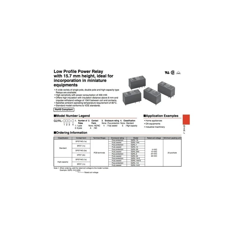 Relay Para Tarjeta Electrónica De Refrigerador Relevador 16a