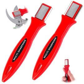 Inefticism 2-Pack Garden Tool Sharpener, Multi-Tool Blade Sharpener for Pruners, Scissors & Garden Tools, Compact & Portable Sharpening Stone for Outdoor, Kitchen & Gardening Tool Maintenance