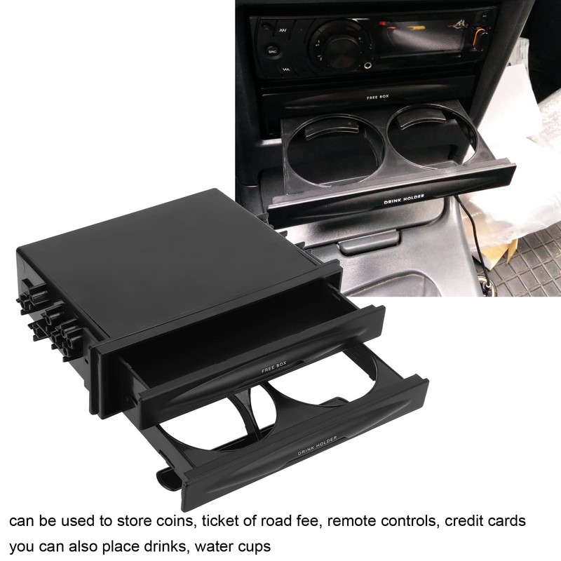 Car Stereo Storage Box, Fydun 2 in 1 Car Radio
