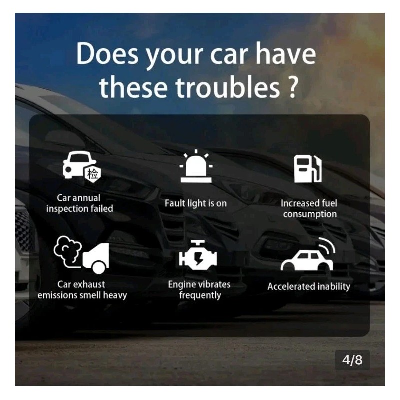 rayhong 2pcs Catalytic Converter Cleaner Auto Parts Engine Exhaust System