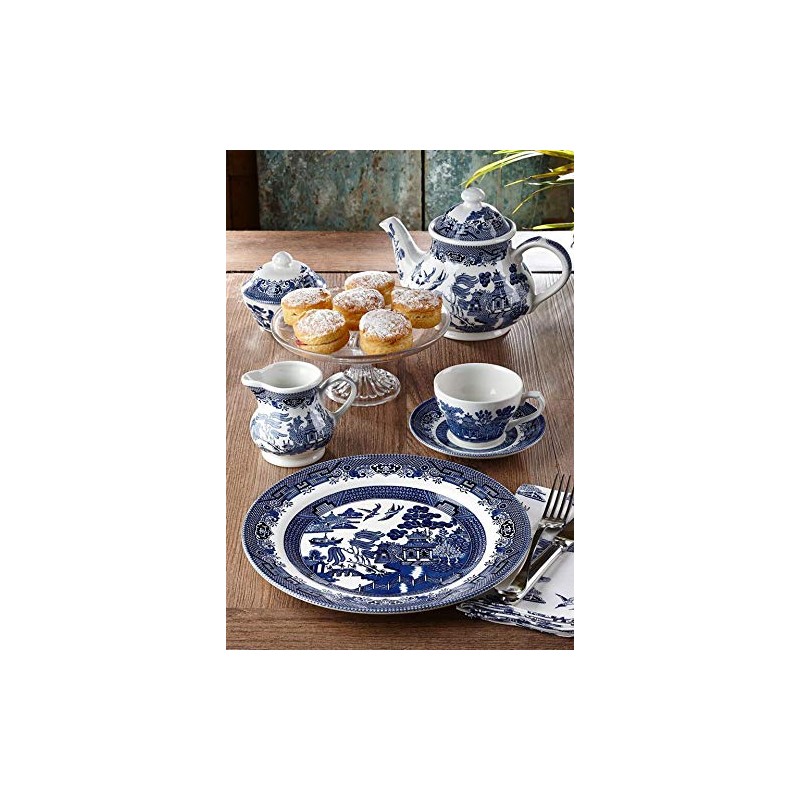 Churchill Fine China Earthenware Oval Dish 12.5" Blue Willow