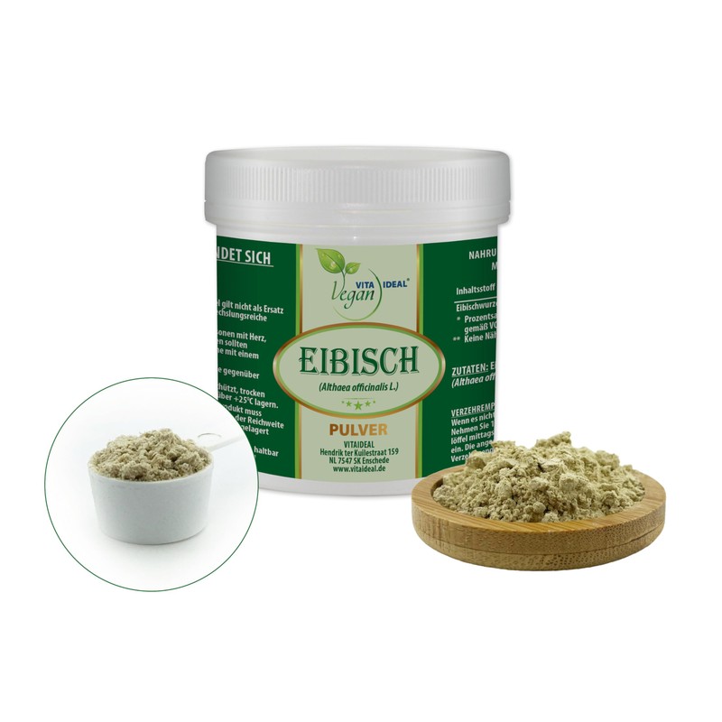 VITAIDEAL VEGAN® Marshmallow Root Powder 100 g with Measuring Spoon,