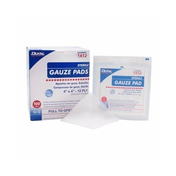 Dukal Gauze Sponge Dukal Cotton 12-Ply 4 X 4 Inch