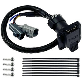 LLANNDER 7 Way RV Blade Trailer Wiring Harness for 2020-2024 Ford F-250, F-350, F-450, F550, F650 Super Duty, Plug and Play