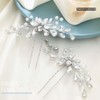 Easedaily Horquillas para el pelo de novia de cristal, 2