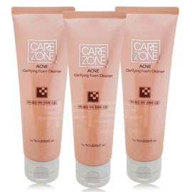 Carezone Acne Clarifying Foam Cleanser 130ml X 3 / 케어존 아크네 클래리파잉 폼 클렌저 130ml X 3개