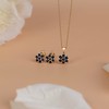 Ivy Gems 9ct Yellow Gold Blue Sapphire Floral Cluster Pendant