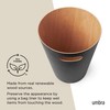 Umbra Woodrow 2 Gallon Modern Wooden Trash Can, Wastebasket, Garbage