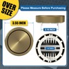 Fibetter Bathtub Overflow Cover 2-Screws on, 3.55" ABS Plastic Tub