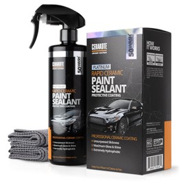 CERAKOTE® Rapid Ceramic Paint Sealant - 32 oz Bulk Pack - Extremely Hydrophobic Ceramic Coating for Cars - Maximum Gloss & Shine – Unmatched Slickness - Pro Results
