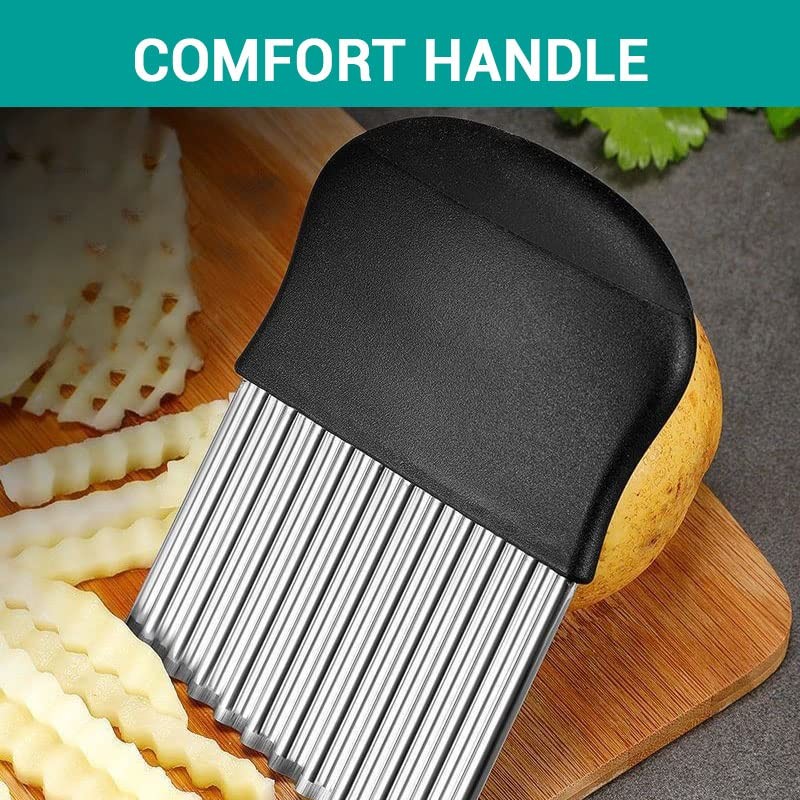 2 Pcs Large Crinkle Cutter - French Fry Slicer -