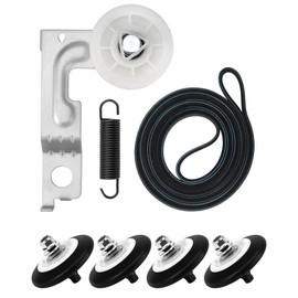 Dryer Drum Roller Replacement, Oterbear Upgraded Dryer Repair Kit Compatible with LG Kenmore Dryer Parts, Includes 4581EL2002C Dryer Drum Roller, 4561EL3002A Dryer Idler Pulley, 4400EL2001A Dryer Belt