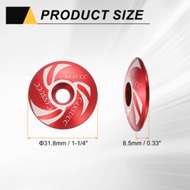 sourcing map 1 1/4" OD Bike Headset Stem Top Cap Aluminum Alloy Cycling Headset Cover Stem for Mountain Bike Road Bike MTB, Red
