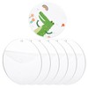 Pack of 6 Round Acrylic Disc with Hole, 15 cm