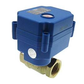 SENSTREE 1/2" Motorized Ball Valve, Brass Electric Ball Valve, DC9-24V and 2 Wire Auto Return Setup, Normally Closed