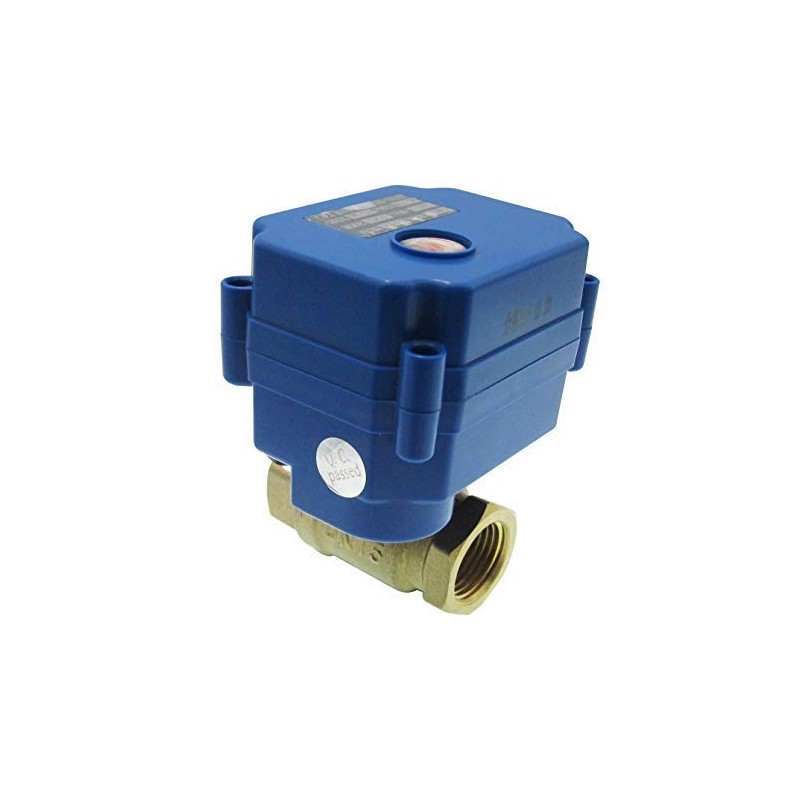 SENSTREE 1/2" Motorized Ball Valve, Brass Electric Ball Valve, DC9-24V