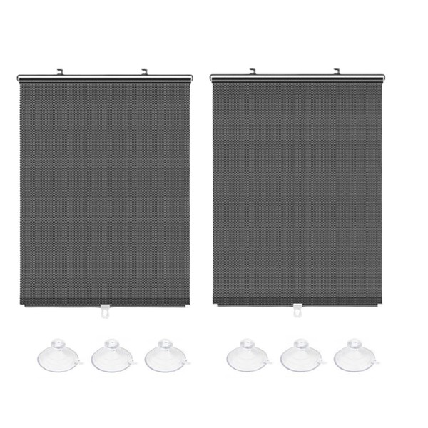 Car Side Window Sun Shade, 2 Pack Retractable Roller Sunshade