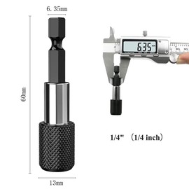 6-Piece Magnetic Bit Holder, Quick Change Bit Holder Set, Impact Swivel Bit Holder, 1/4 Inch 60 mm Hex Shank, Universal Bit Holder, from Makita, Metabo, Bosch, Dewalt