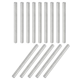 MECCANIXITY 14Pcs Dowel Pin 8mm x 100mm Shelf Support Pin 304 Stainless Steel Shelf Pegs for Shelves Cabinets Furniture Nickel Plated, Silver Tone