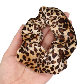 Luckycivia 10 Pcs Leopard Print Scrunchies Hair Bands, Stretch Scrunchy Hair Ties, Hair Ropes Scrunchies Hair Accessories for Women Girls