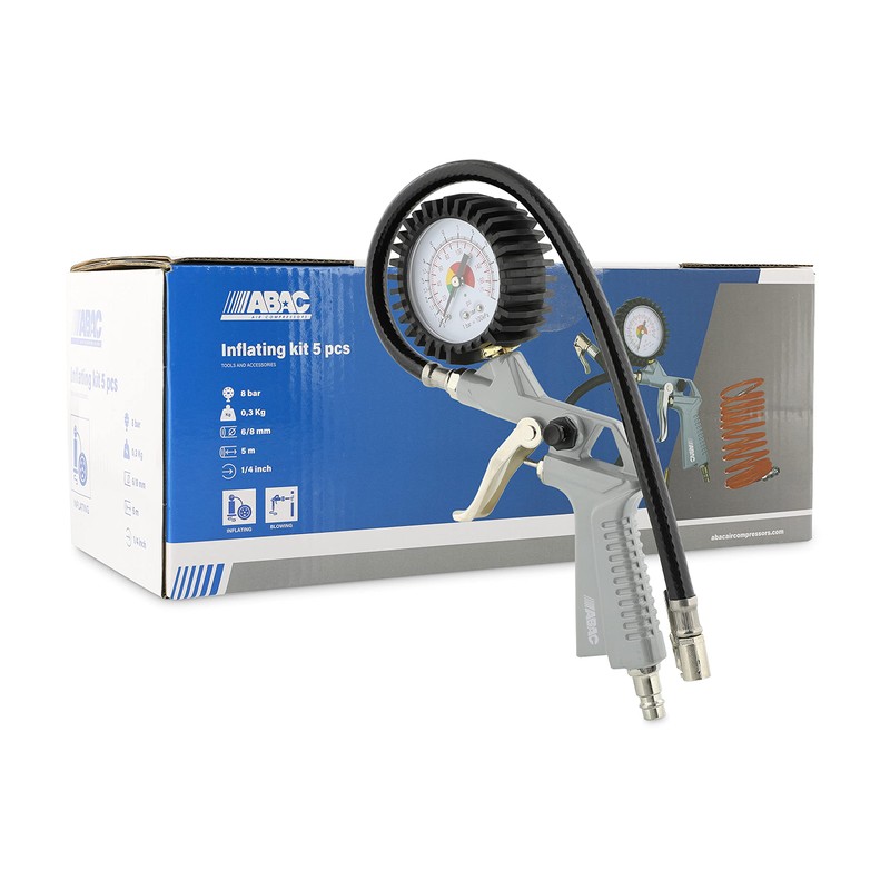 ABAC 5 Piece Air Inflator Kit for G-811TI Compressor, Includes