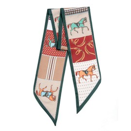 la ceida Skinny Silk Like Hair Scarf for Women Head Wrap Ribbon Handbag Neck Satin Scarves Gift Packed