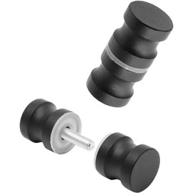Xrten 2 Shower Door knobs,Shower Door Handle,Shower Door knob of Stainless Steel,Shower Glass Door for Bathroom,Kitchen and Office,30 x 60 mm (Black)