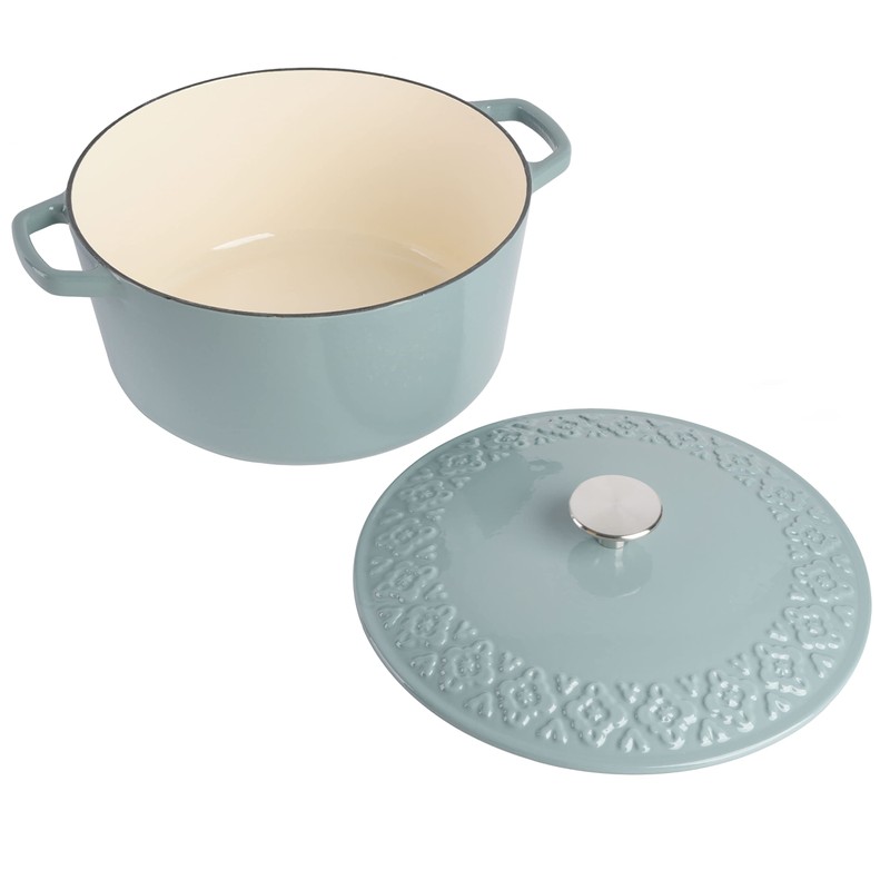 Spice by Tia Mowry Savory Saffron 6Qt Cast Iron Dutch