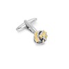 Gold Silver Knot Cufflinks Two Tone Elegant Look Premium Quality