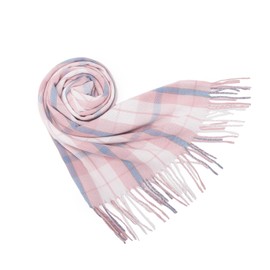 Boniyeah Women's Plaid Pashmina Shawl Wrap - Long Soft Warm Winter Scarf with Tassels for Ladies (Pink)