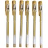 Gel Pens, gold, 6pcs