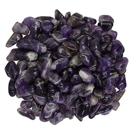 Digging Dolls: 1 lb Tumbled Dark Amethyst Stones from Africa - 0.5" to 0.75" avg. - Polished Rocks for Arts & Crafts, Reiki, Wicca and so Much More! (Size #5)
