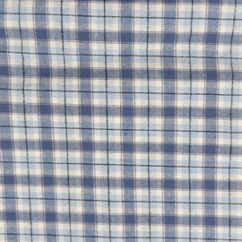 Flannel Fabric by the Yard | 60" inches Wide | 100% Cotton Flannel Fabric for Baby Blanket, PJ, Shirt, Cloth Flannel Craft Fabric - Blue Plaid - 1 Yard