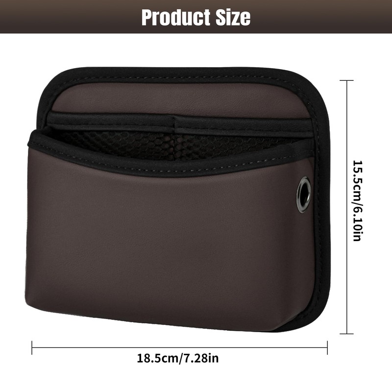 JEYODA Car Seat Side Storage Pocket, Small Organizer,PU Leather Multifunctional