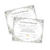 Marriage Certificate with Greenery Eucalyptus on Linen 6pk 8.5x11” License