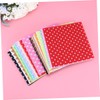 Outanaya 20pcs Flower Dot Printed Nonwoven Squares DIY Craft Material