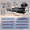 Pneumatic Chamfering Tool Handheld, Mini Air-Powered Chamfering Machine Trimming, 30000