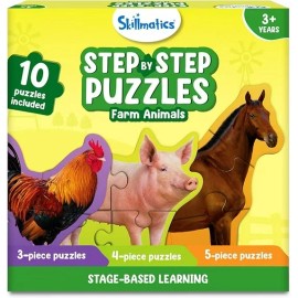 Grasper Global Private Limited Skillmatics Step by Step Puzzle - 40 Piece Farm Animal Jigsaw & Toddler Puzzles
