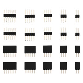 ECSiNG 50 Pairs RM 1.27mm Miniature Male & Female Connector Kit Includes 10 Pairs Each of 2, 3, 4, 5, 6 Pin Plugs and Sockets for Repair and DIY