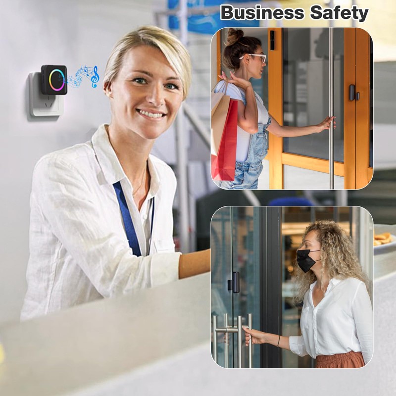 Door Chime, Satisure Wireless Door Sensor Chime When Door Opens,