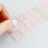 JMEOWIO Gel Nail Stickers Cream Pink Glitter Gold Heart Semi