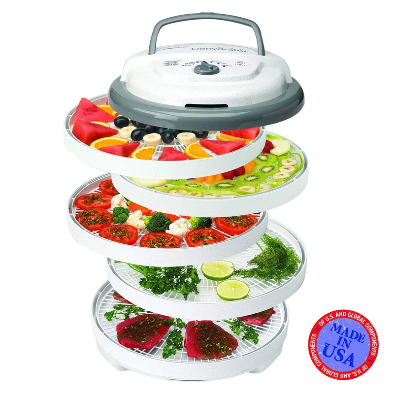 NESCO FD-75A Snackmaster Pro Food Dehydrator, For Snacks, Fruit, Beef