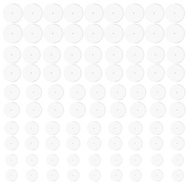 WeddHuis Pack of 60/90 Anti Game Disc No Pull Piercing Disc Game Plate Earring Backs (Mixed Size)