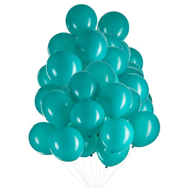 Teal Balloons Turquoise Latex Balloons for Party Decorations,12 Inch,–Pack of