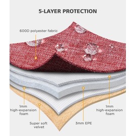 NIDOO 13.3-14 Inch Laptop Sleeve Case Protective Bag Cover for Surface Book 3 2 / Surface Laptop Studio / 14" ThinkPad P14s / IdeaPad Flex 5 / Yoga Pro 7 / ThinkPad E14 T14 / ProBook 440 G9, Red