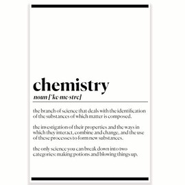 Chemistry Science Classroom Poster - Chemistry Definition Science Class Poster - 12 x 18 Inch - Classroom Decor - Classroom Must Haves - Back To School Decor - CPS0432