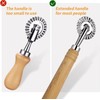 Ravioli Cutter Wheel, Pasta Cutter Wheel with Wooden Handle and