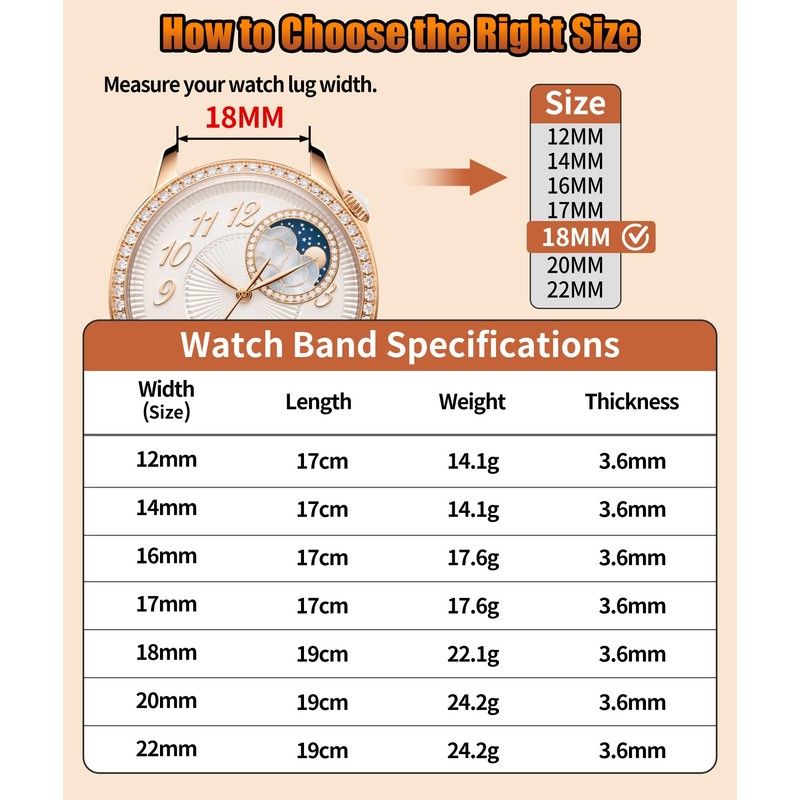 BINLUN Resin Watch Band Butterfly Design 12mm 14mm 16mm 17mm